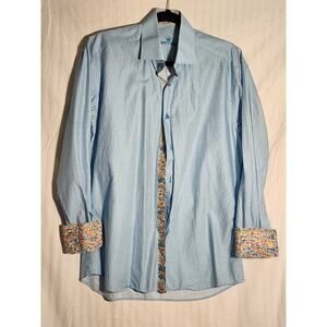 BERTIGO Men's Button Up Dress Shirt Medium